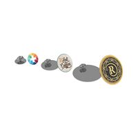 PIN IN METALLO CON RESINA SLIM